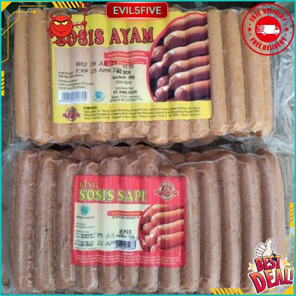 

Sosis Sapi King Food Isi 40 Batang Original Produk
