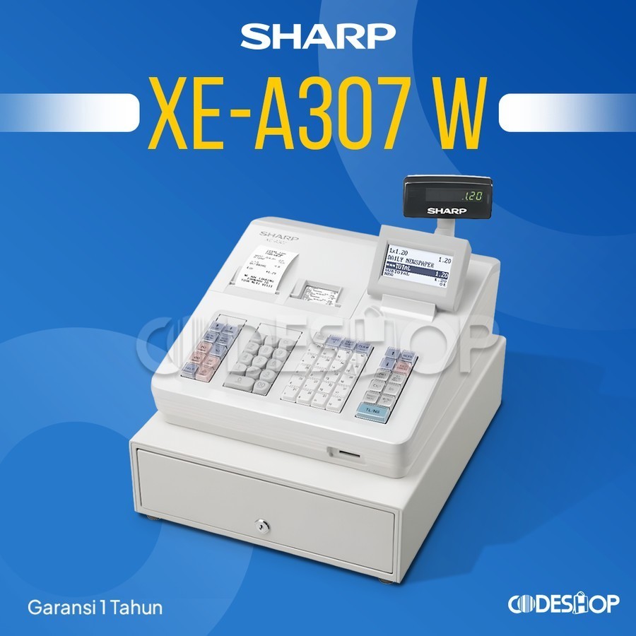 Mesin Kasir Cash Register Sharp XE-A307 XE A307 Dual Display