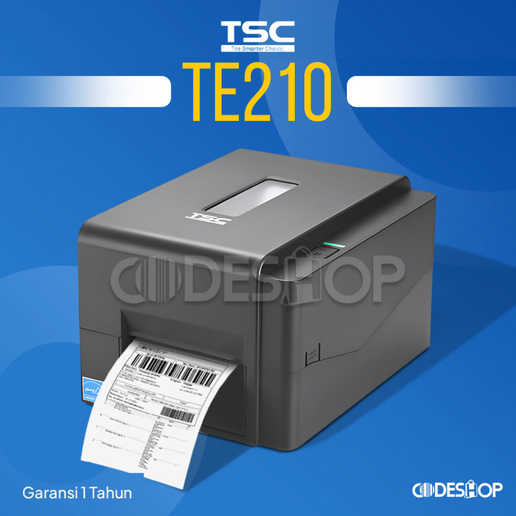 Printer Barcode TSC TE210 Cetak Label Resi 203 DPI USB + LAN + SERIAL