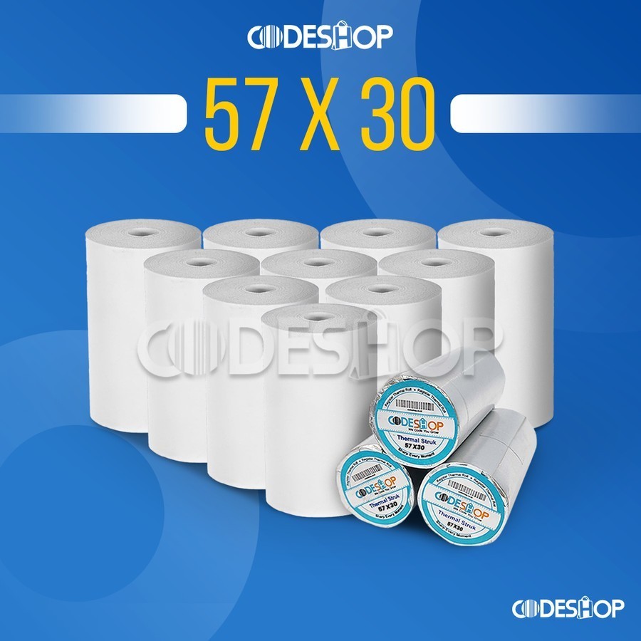 

Kertas Kasir Codeshop 57x30 mm Struk Thermal Coreless