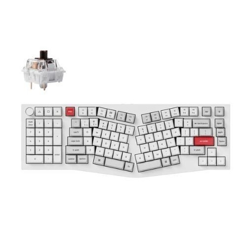 Keychron Q14 Pro Keyboard Mekanik Nirkabel Alice Layout Putih