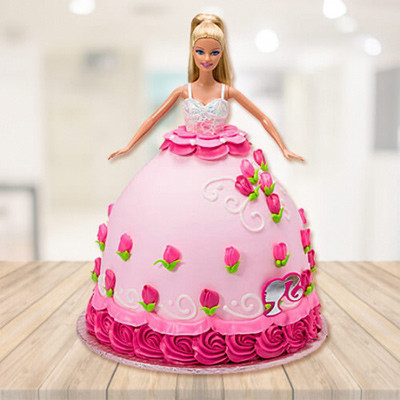 Sale Topper Kue Boneka Barbie Pink / Cake Decoration Barbie Doll Cute / Dekorasi Kue Ulang Tahun