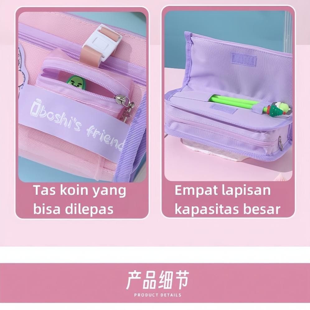 

At43 Tempat Pensil Kartun Sanrio Kapasitas Besar/Tempat Pensil Dompet Koin Lucu Berkualitas