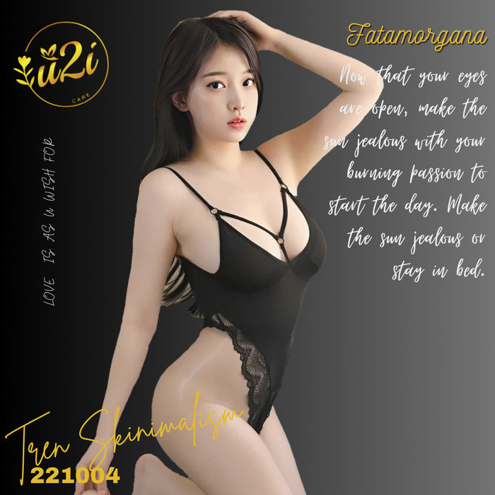 BERKUALITAS u2i 221004 Sexy Lingerie Ice Slik Bikini Busty Bodysuit