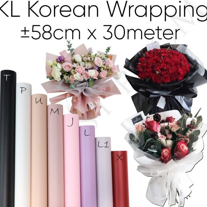 

KL Korean Wrapping 58cm x 30meter - Cellophane - Barang Florist -Bunga