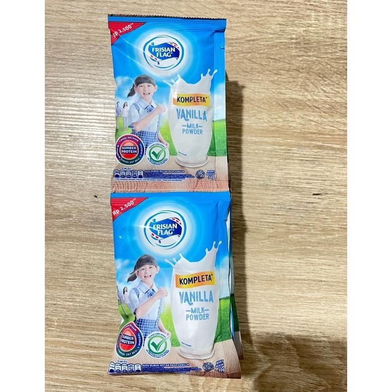 

Hot Mumtaazztore Frisian Flag Kompleta Susu Bubuk Vanilla Cokelat 10 Sachet 8.8