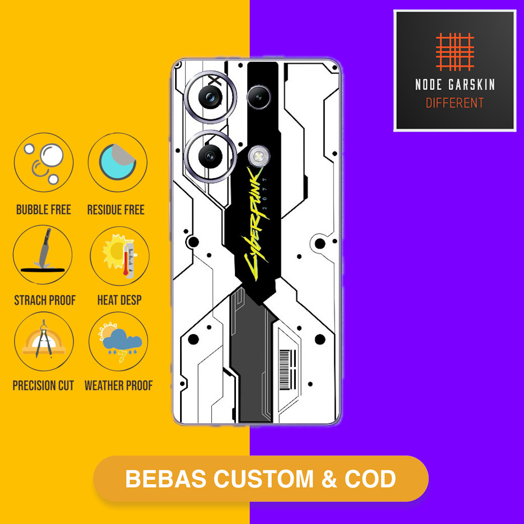 Garskin Skin protector Poco M6 pro 4G fullbody atau Backonly - cyberpunk Kode - wdz3