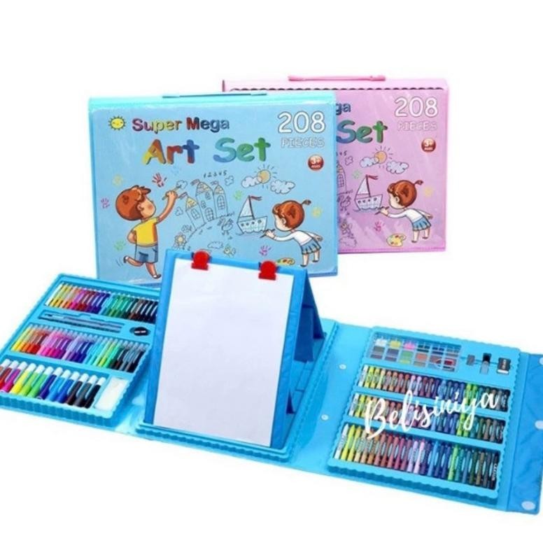 

Re27 (JS) FREE KARTU UCAPAN Crayon set isi 208pcs/Kado Anak/pensil warna art set /alat menggambar Terlaris