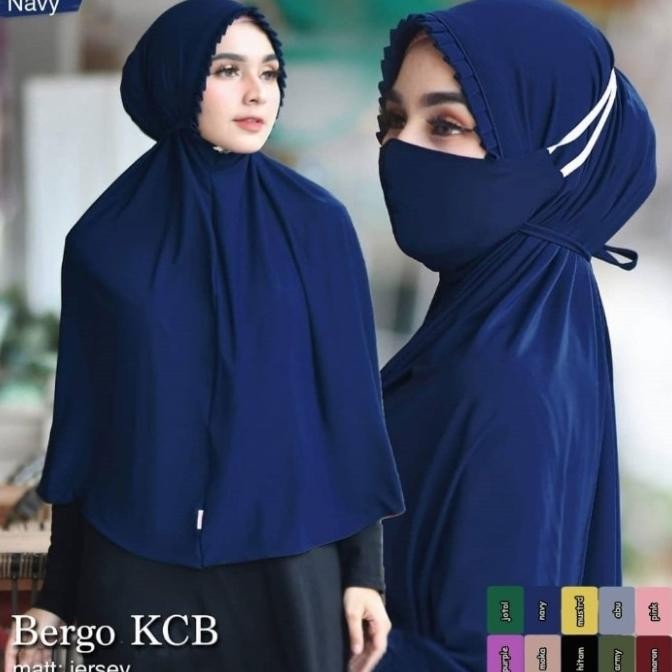 Jilbab Instan Tali Lipit Kcb Premium Jahit Tepi Hijab Instan Original S005