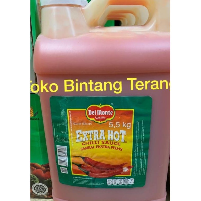 

Delmonte Sambal Extra Hot Jerigen 5,5 / 5.5 Kg Del Monte Dirigen 5 Kg