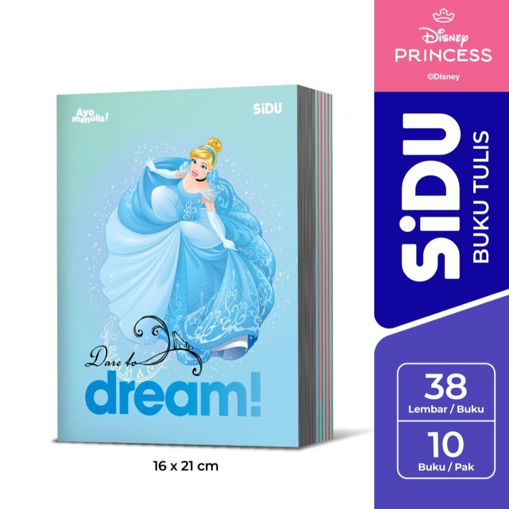 

Ori Sidu Buku Tulis Disney Princess 38 Lembar - 10 Buku