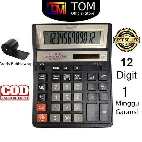 

fx-4 Kalkulator BESAR CT-888X 12 Digit - Calculator Check Dual 2 Power Termurah