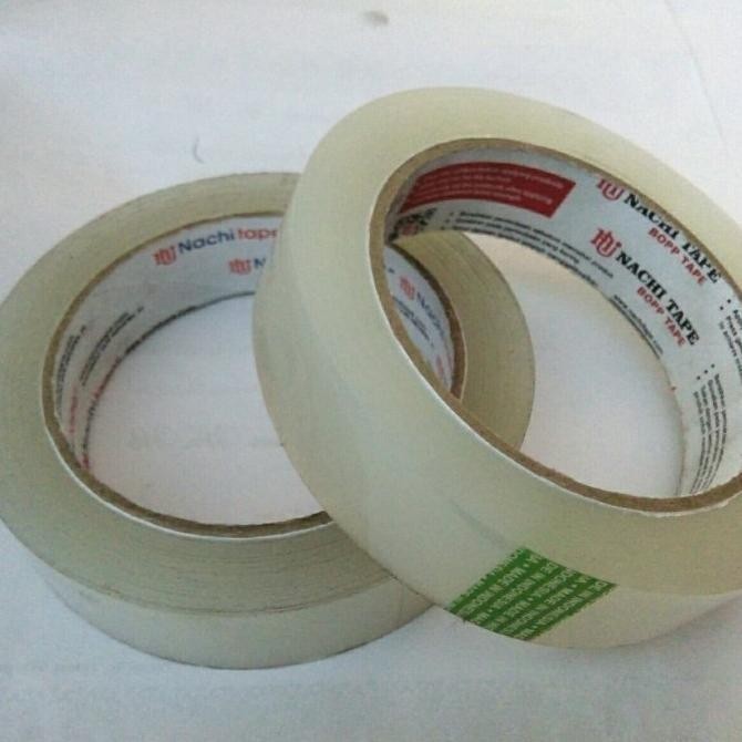 

Silahkan Order] LAKBAN BENING 1 INCH 24 MM X 90 YARD-NACHI TAPE