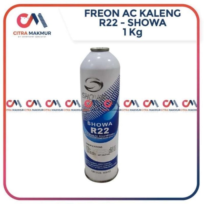 Freon R22 Kaleng Showa original Refrigrant AC R 22 Tabung Can Isi 1 kg
