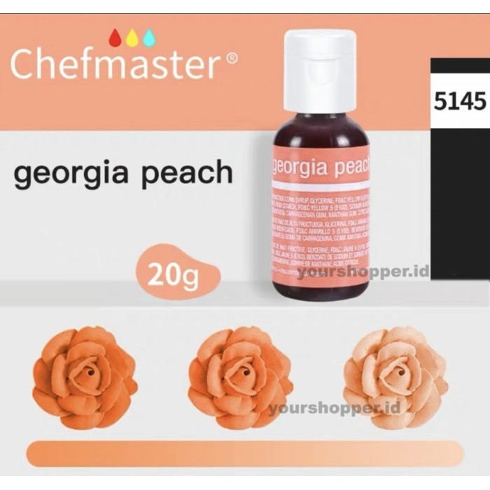 

Terlaris Georgia Peach Chefmaster liqua-gel Food Coloring SALE