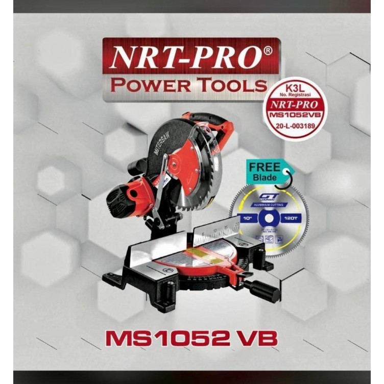 ~~~~~] MITER SAW 10 INCH NRT 1052 VB / MESIN GERGAJI ALUMINIUM NRT PRO