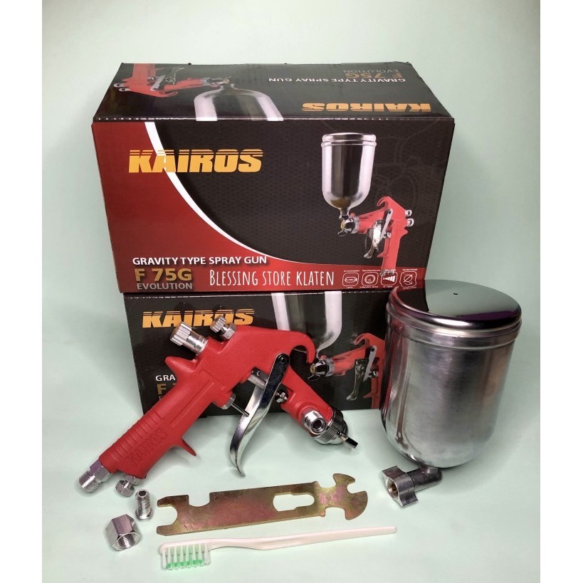 <<<<<] SPRAY GUN TABUNG ATAS F75G / SPRAY GUN F75G KAIROS SILVER