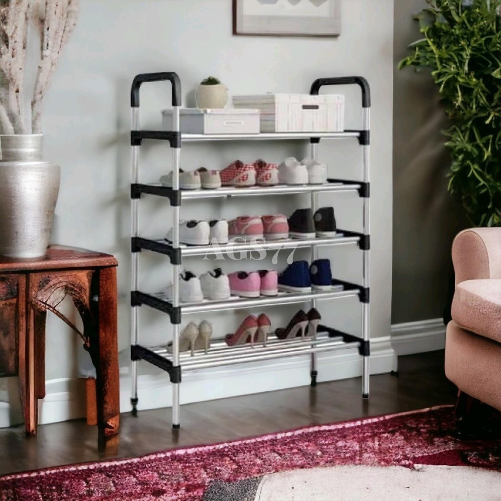 GSF RAK SEPATU STAINLESS SUSUN 5 / RAK SEPATU STAINLESS 5 SUSUN / RAK SEPATU SUSUN 5 GSF