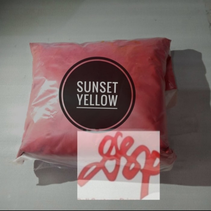 

Terlaris Pewarna bubuk food grade Sunset Yellow pk 1kg SALE