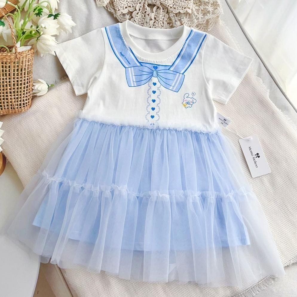 WER imoet.boutique - Dress terusan anak tutu sanrio cinnamoroll my melody kuromi(GI0957) TERLARIS