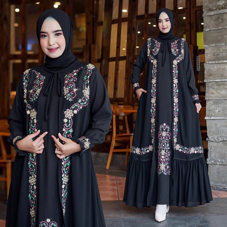 WER GAMIS FLORA DRES BORDIR MIX SERUTY MEWAH BY FADINDA TERLARIS