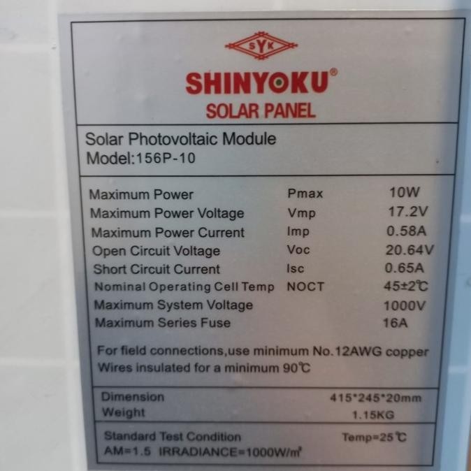Paket Hemat Solar Panel Surya 10Wp, Solar Controller 10 A, Aki 12V 7Ah