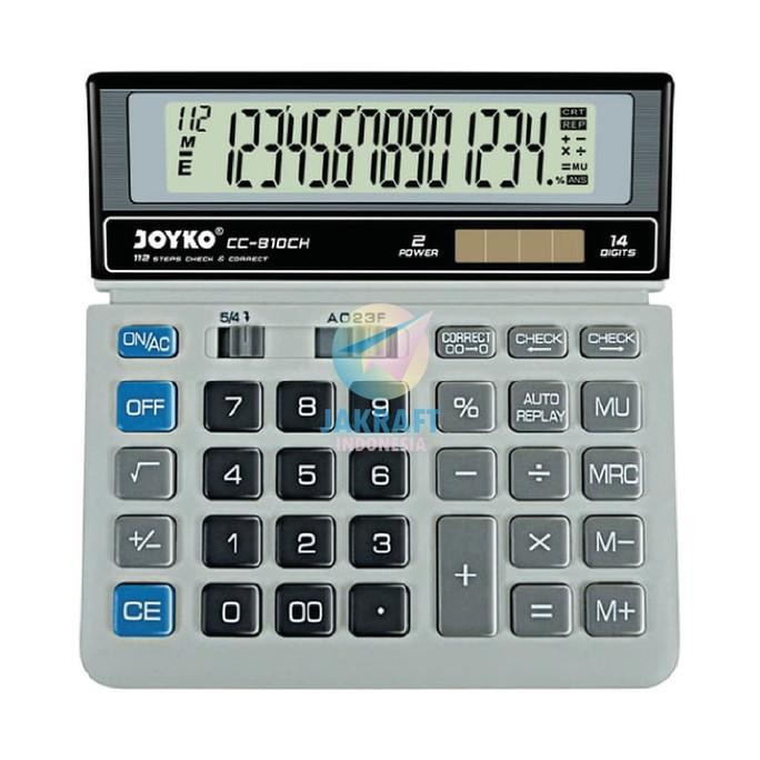 

BEBAS ONGKIR - Kalkulator JOYKO CC-810CH Calculator 14 Digit Dual Power Check Correct
