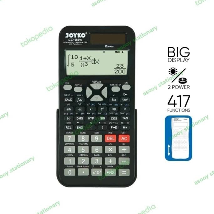 

BEBAS ONGKIR - Kalkulator calculator Joyko CC-29A scientific 417 fuction