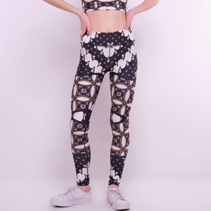 LEGGING BATIK LILAC [AX005] Pakaian Olahraga Wanita - XS