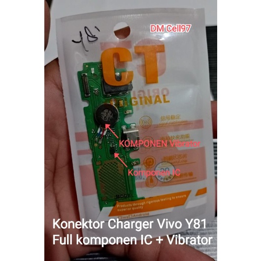 FLEKSIBEL KONEKTOR CHARGER VIVO Y81 ORIGINAL FULL KOMPONEN IC