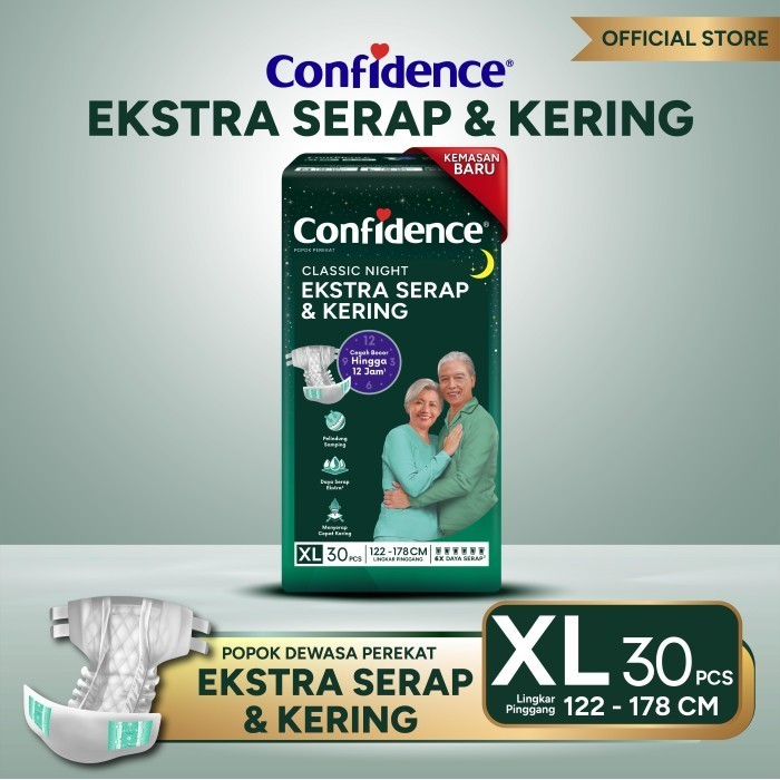 Confidence Popok Dewasa Classic Night Xl 30 Terbaru