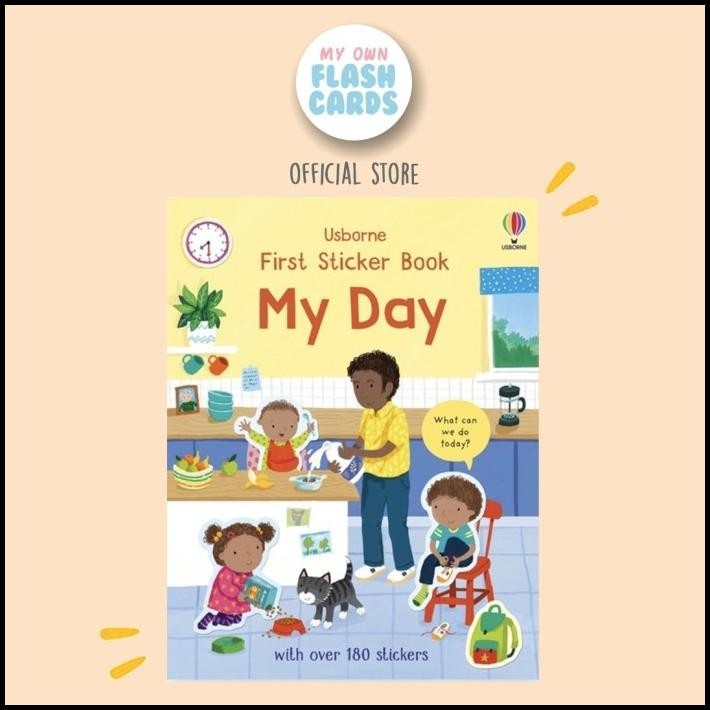 

Usborne First Sticker Book My Day - Imported Education Buku Stiker