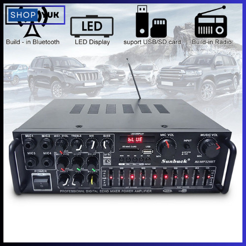 SHOPYUK Sunbuck Bluetooth EQ Amplifier Karaoke FM 2000W