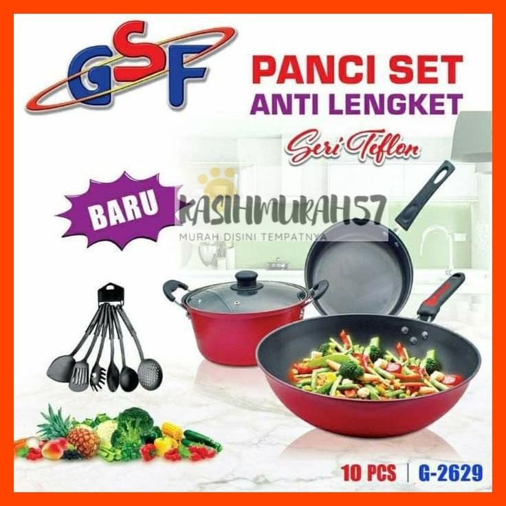 (PROMO) PANCI SET GSF G-2629 / PANCI SET SPATULA GSF 2629 / PANCI SET SERI TEFLON SPATULA 10PCS GSF 