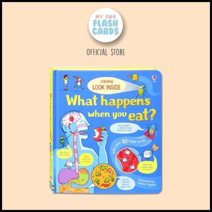 

Usborne Look Inside What Happens When You Eat Book Buku Edukasi Anak