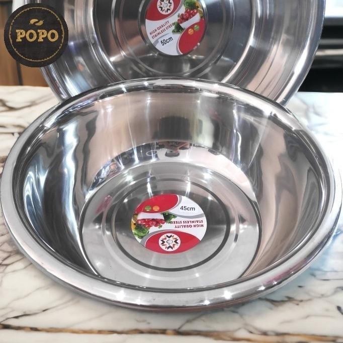 Baskom Korea Stainless Besar Mega Jumbo Mixing Bowl Adonan Makanan