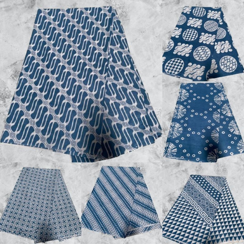 Kain Batik Pekalongan Kain Batik Katun Halus New Warna Indigo Abu Telur Asin Kain Batik Meteran Mura