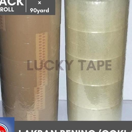 

Lakban Bening Coklat Luy Tape 2" 48Mm 90 Yard Bukan Daimaru 1 Slop