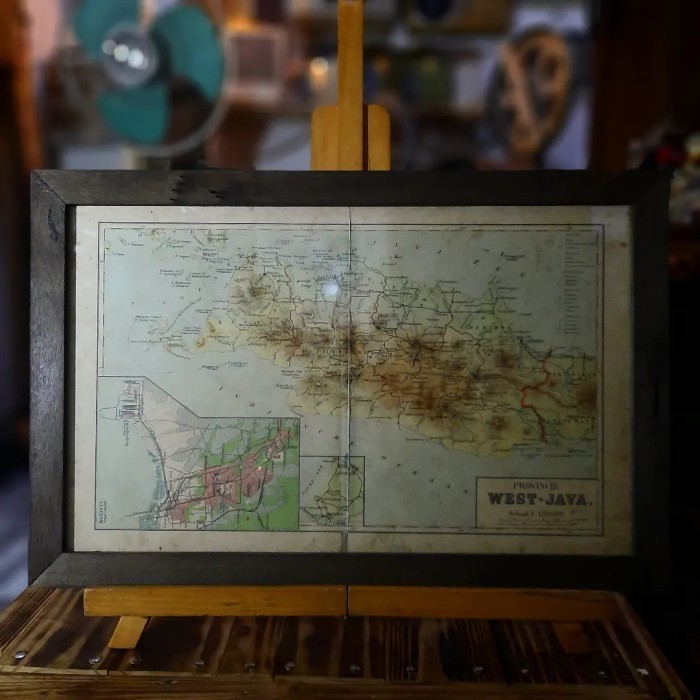 Ars Peta Kuno 1930'S. Peta Jawa Barat / West Java. Peta Kuno Untuk Koleksi