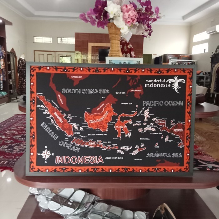 Ars Batik Peta Indonesia Frame