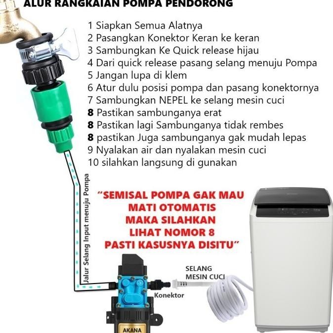 Pompa Booster Pendorong Air Mesin Cuci Otomatis Pompa Tekanan Tinggi