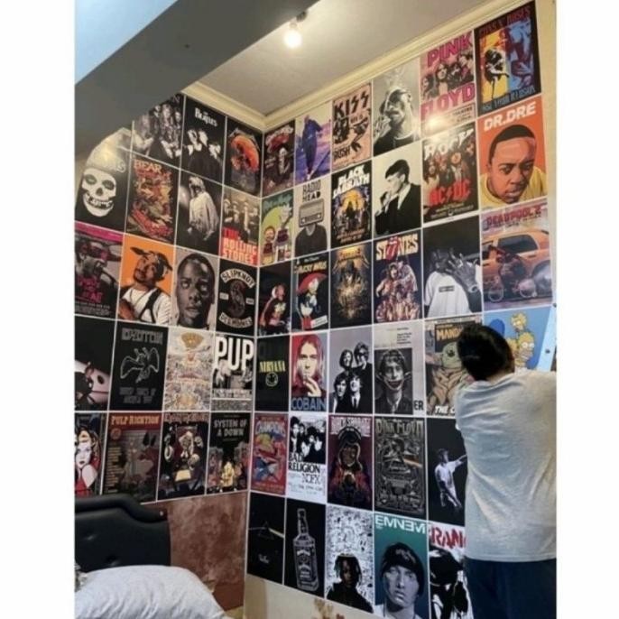 @#@#@#] 24 pcs - poster aesthetic wall art hiasan otomotif, film iklan jadul