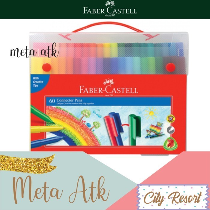 

Connector Pen / Spidol Warna isi 60 Faber Castell