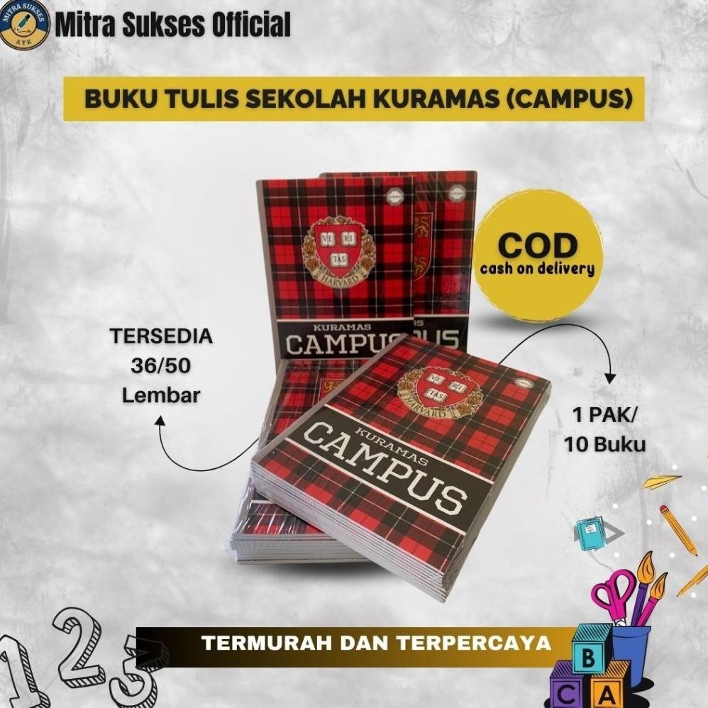 

Buku Tulis Campus 36 lembar 1 pack (10 pcs) BISA COD