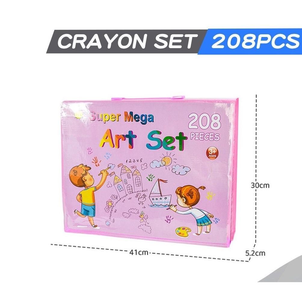 

Crayon Mewarnai 208pcs / Crayon Set 208pcs /Pensil Krayon Warna Alat Menggambar atau Mewarnai FLASH SALE
