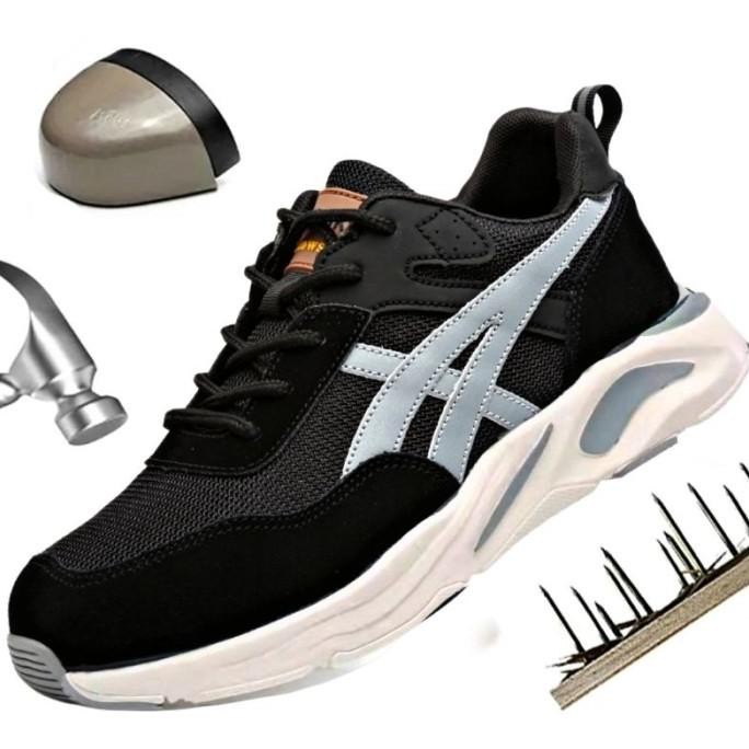 Sepatu Safety Sport Pria Ujung Besi Sporty Safety Shoes Bukan Jogger  Ready