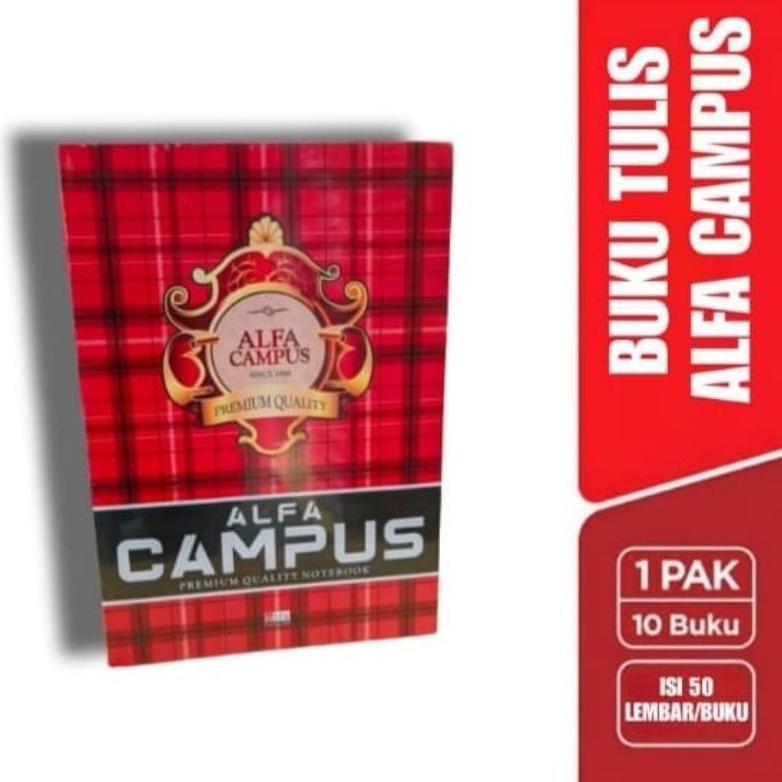 

BUKU TULIS ALFA CAMPUS 50 LEMBAR 10 BUKU BISA COD