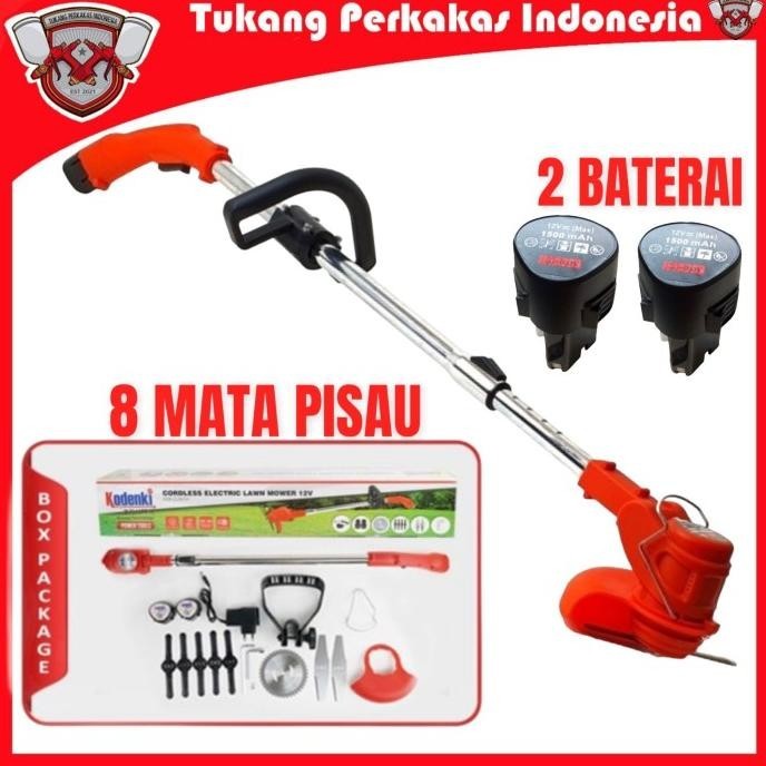 Kodenki Mesin Potong Rumput Baterai Cordless Brush Cutter 12 Volt