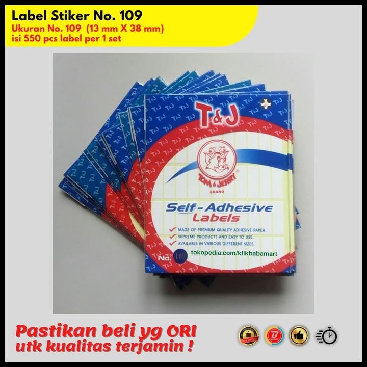 

DISKON STIKER LABEL NO. 109 ORIGINAL TOM & JERRY T & J TOM JERRY T&J !