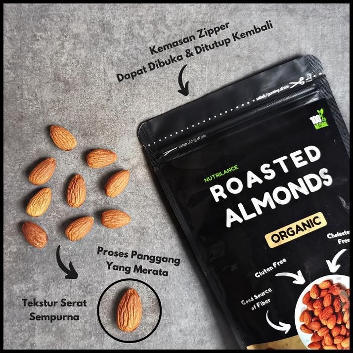 

TERBARU MURAH 2 PACK KACANG ALMOND PANGGANG KUPAS ORGANIK - PREMIUM QUALITY
